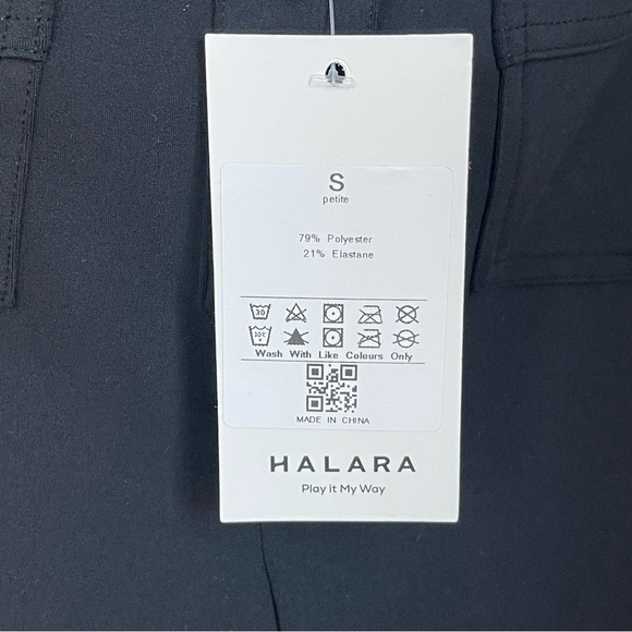 NWT Halara High Waisted Button Multiple Pockets Straight Leg Pant Black S Petite - Picture 9 of 11